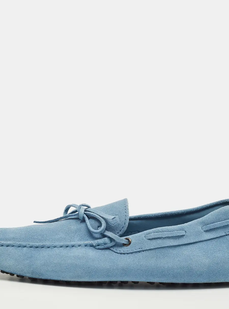 Tod's Gommino Size 44.5 Blue Suede Slip On Loafers