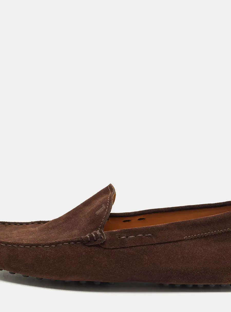 Tod's City Gommino Size 41 Brown Suede Loafers