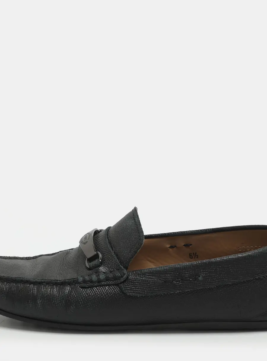 Tod's Size 40 Black Leather Loafers