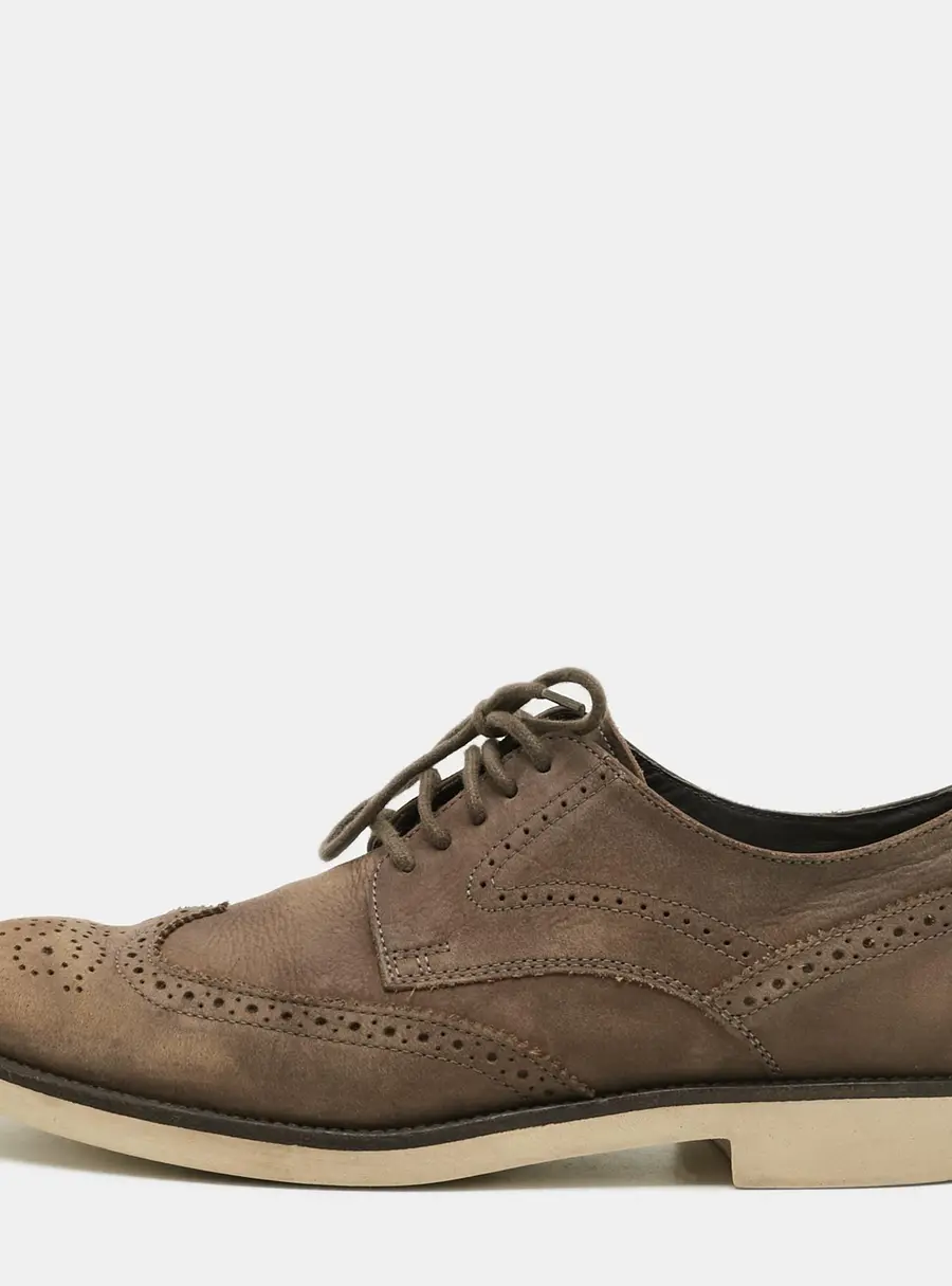 Tod's Size 40 Brown Nubuck Leather Oxfords