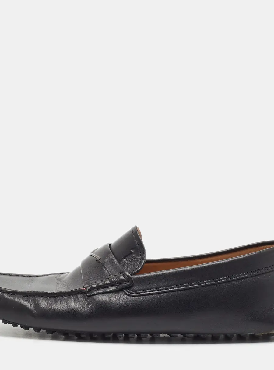 Tod's Gommino Size 40 Black  Leather Driver Loafers