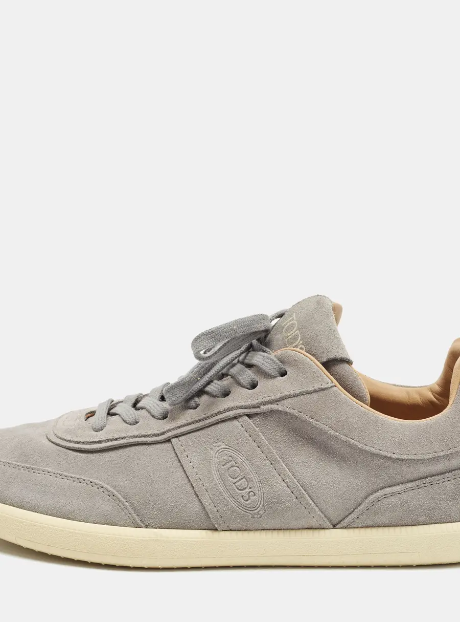 Tod's Size 41 Grey Suede Low Top Sneakers