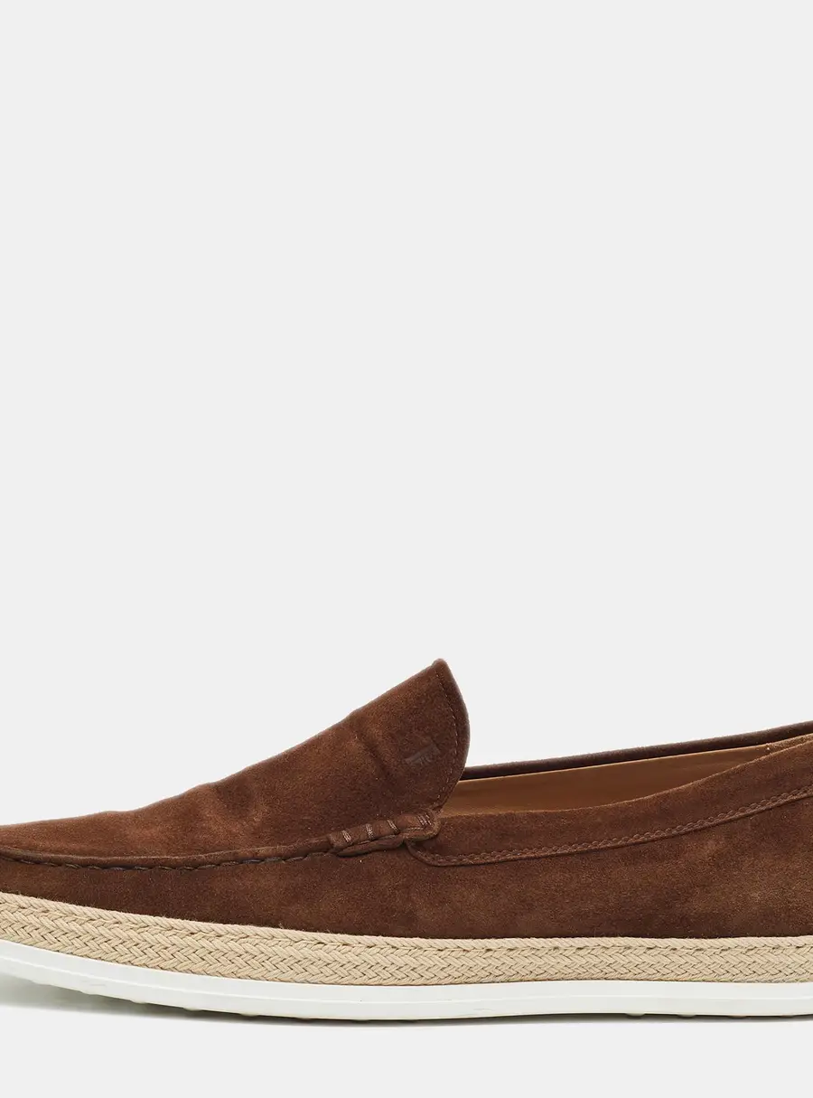 Tod's Size 42 Brown Suede Slip On Sneakers