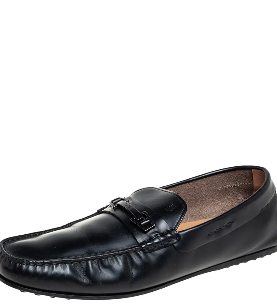 Tod's Black Leather Slip on Loafer Size 43