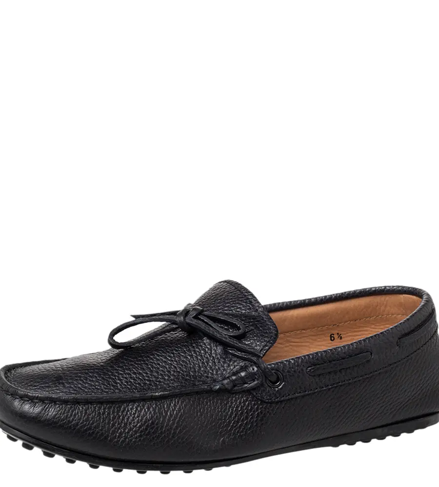 Tod's Black Leather Slip on Loafers Size 40