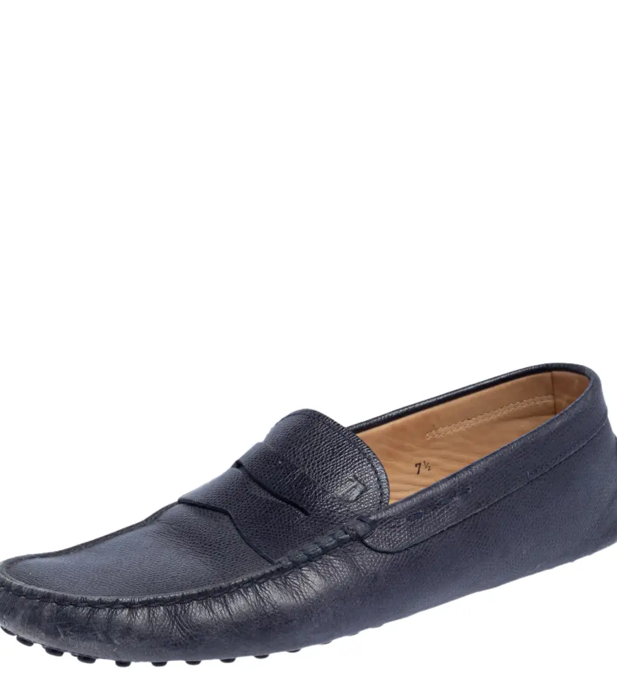 Tod's Blue Leather Penny Loafers Size 41.5
