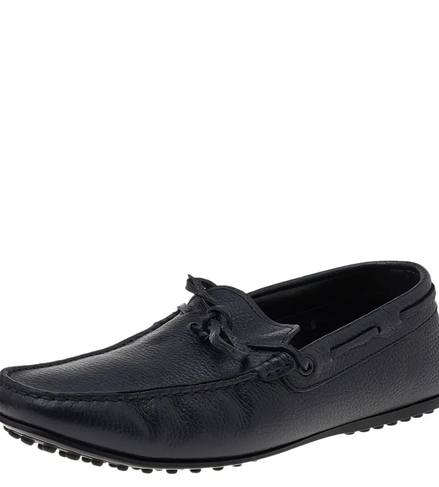 Tod's Black Leather Slip On Loafers Size 42