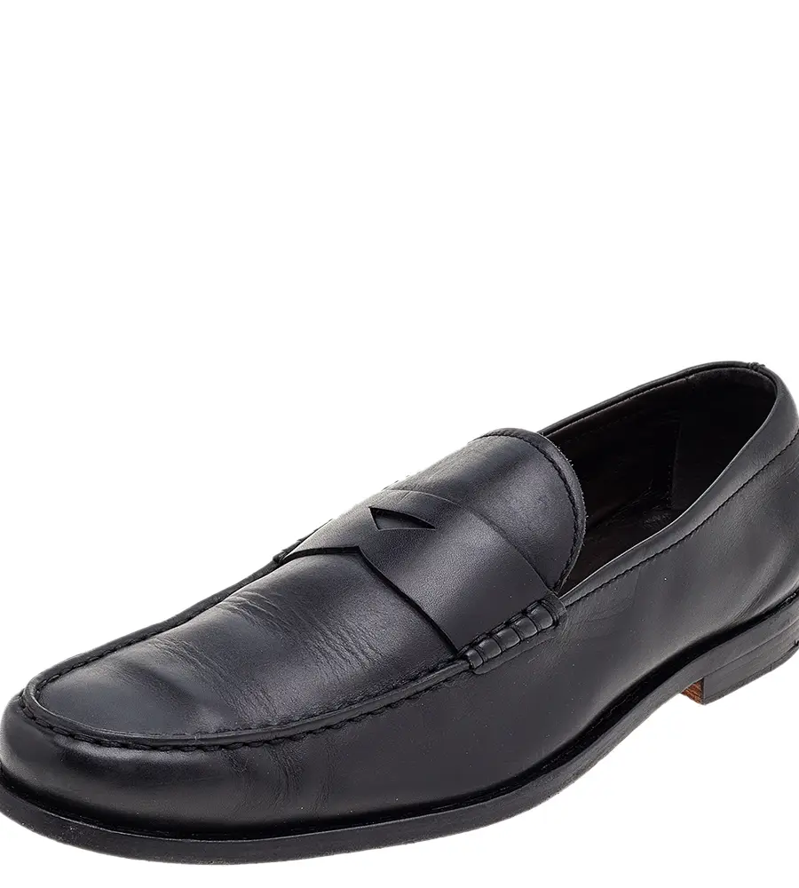 Tod's Black Leather Slip on Loafers Size 42.5
