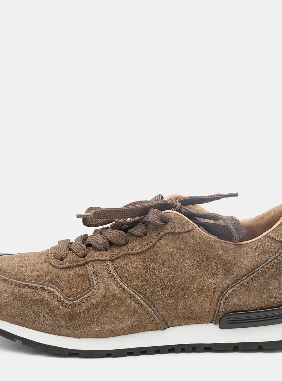 Tod's Brown Suede Low Top Sneakers Size 39.5