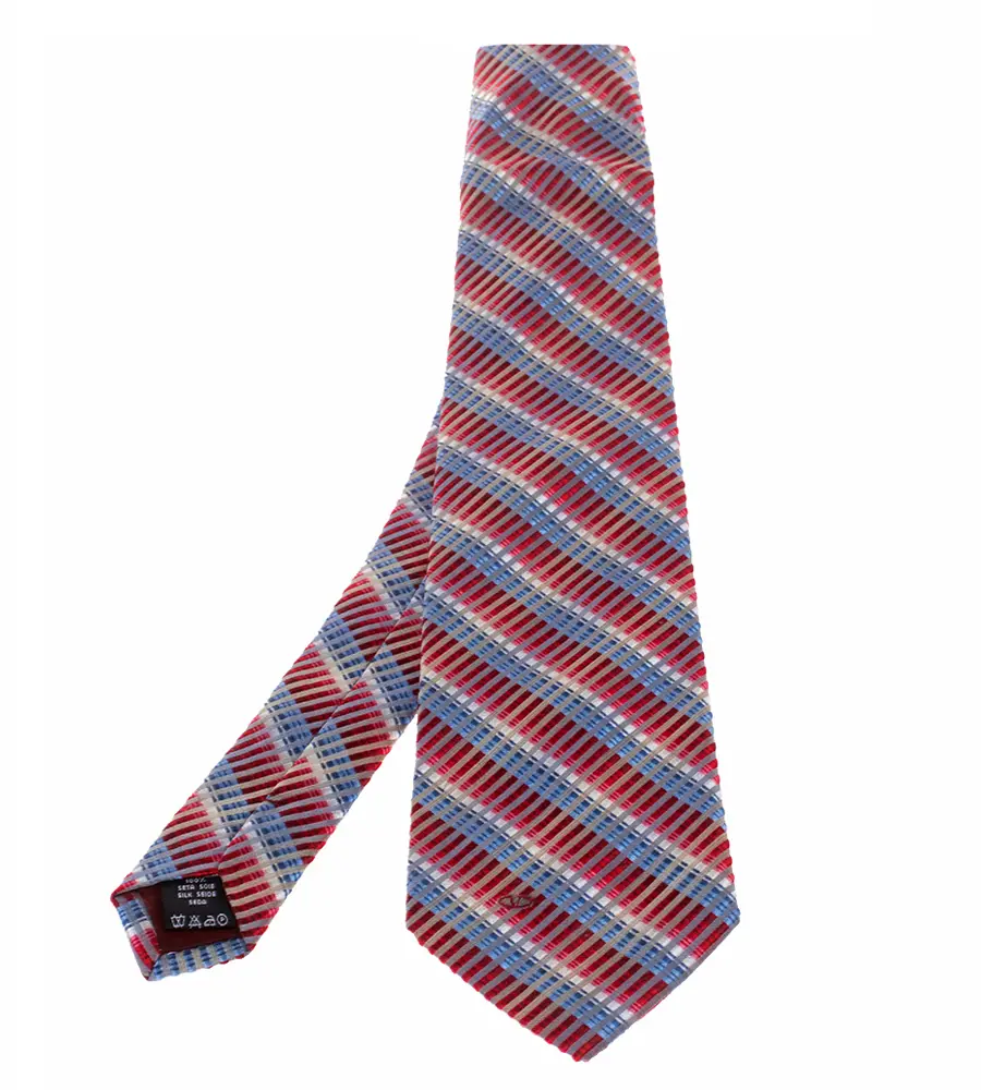 Valentino Vintage Multicolor Ombre Diagonal Striped Silk Tie