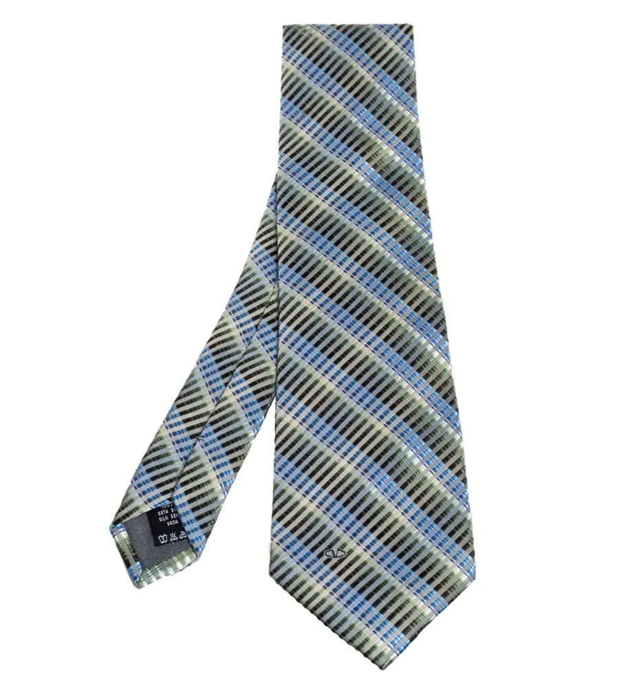 Valentino Multicolor Striped Jacquard Silk Tie