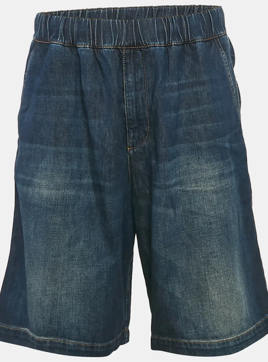 Valentino Blue Washed Denim Shorts M