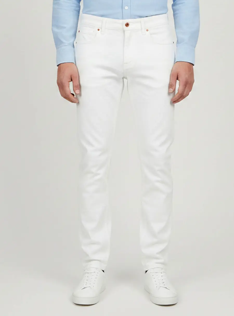 Valentino White Denim Straight Fit Jeans M/Waist 35"
