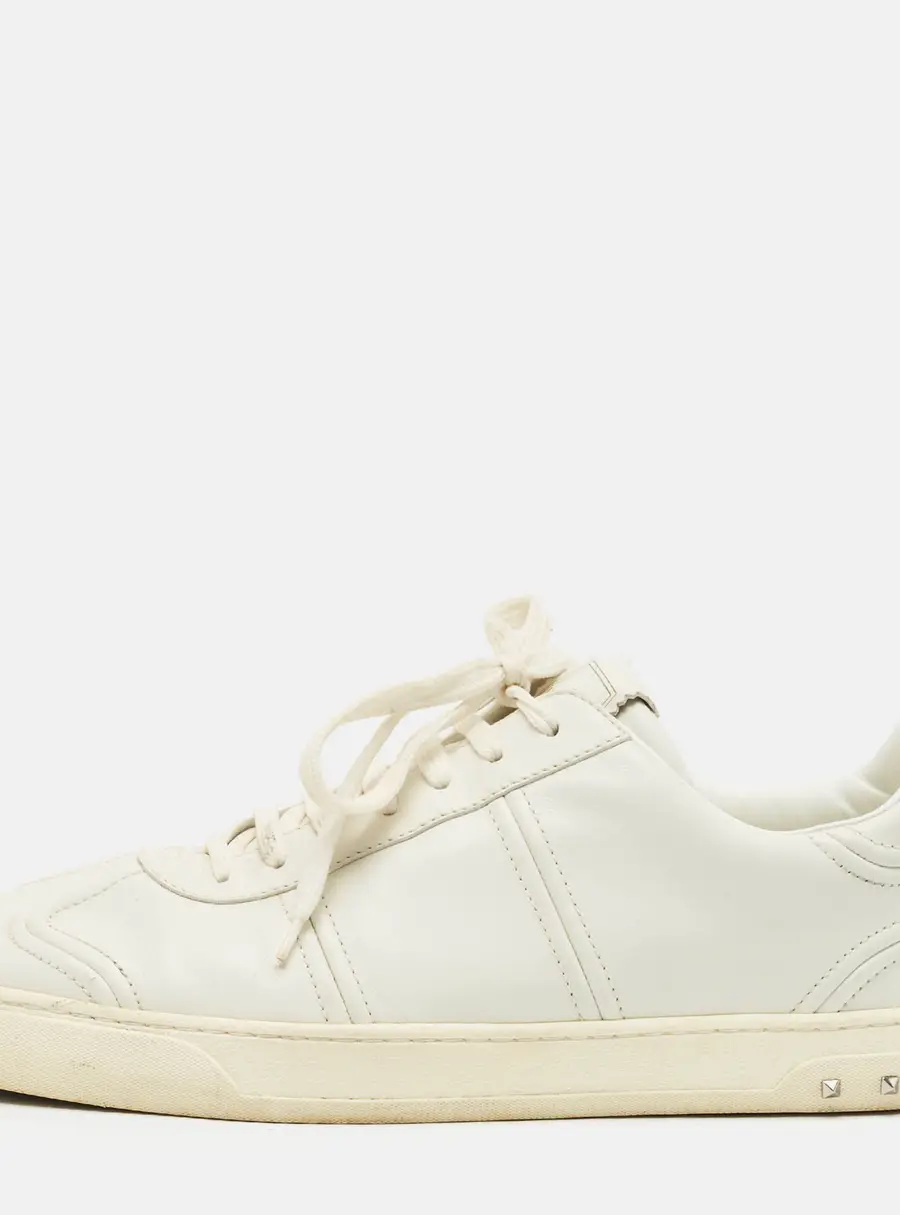Valentino White Leather Upvillage Low Top sneakers Size 45