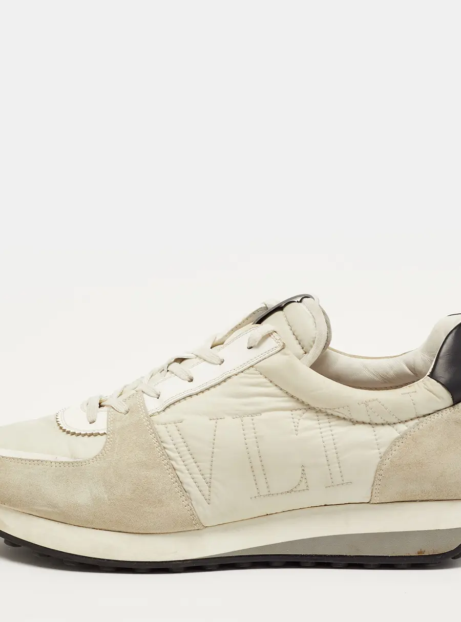 Valentino L'Amour Rockrunner Size 43 Grey Nylon and Suede Low Top Sneakers