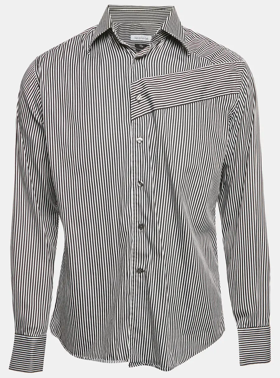 Versace Collection Black Striped Cotton City Shirt L