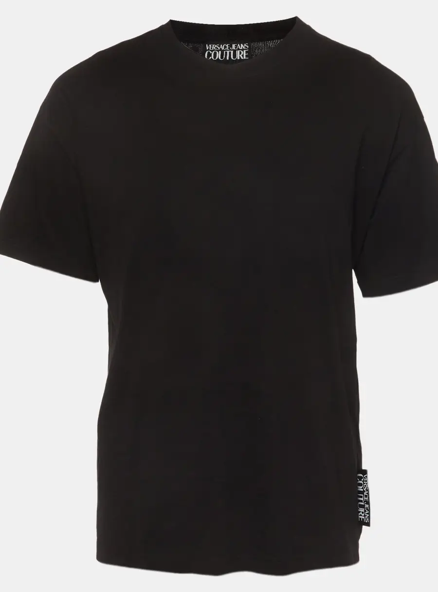 Versace Jeans Couture Black Logo Print Crewneck T-Shirt XS