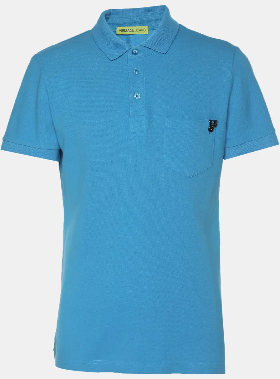 Versace Jeans Blue Knit Logo T-Shirt L