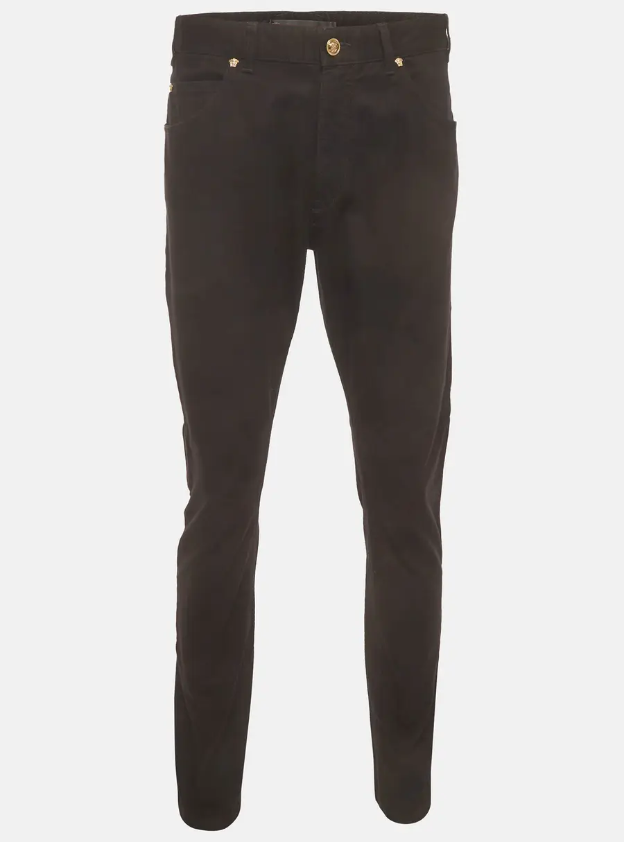 Versace Black Stretch Denim Slim Fit Jeans L/Waist 35"