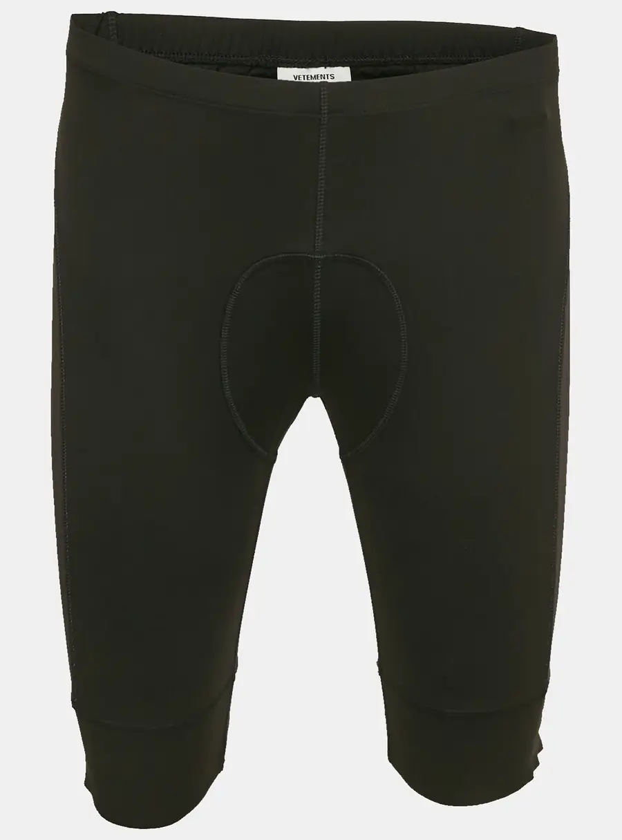 Vetements Black Printed Jersey Sports Shorts L