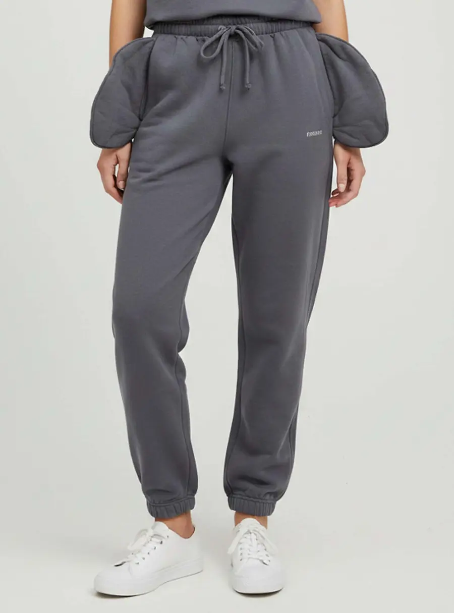 Vetements Grey Cotton Jersey Inside Out Pocket Baggy Sweatpants M