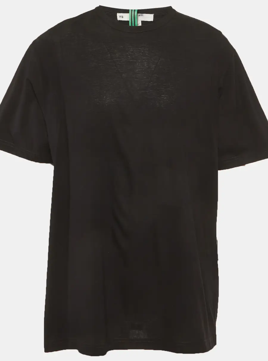 Y-3 Black Jersey Crewneck T-Shirt S