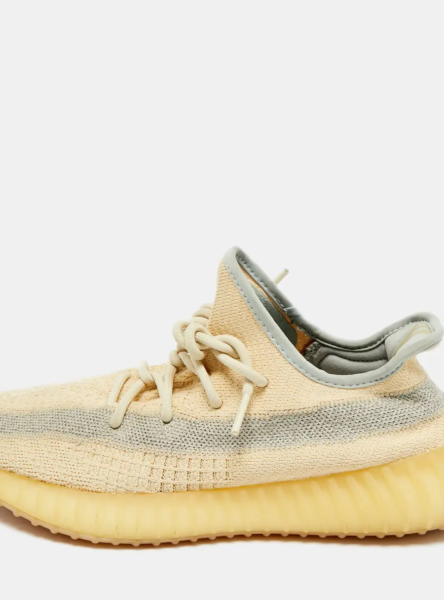 Yeezy Boost 350 V2 Linen Size 42.5 Cream Knit Fabric Lace Up Sneakers
