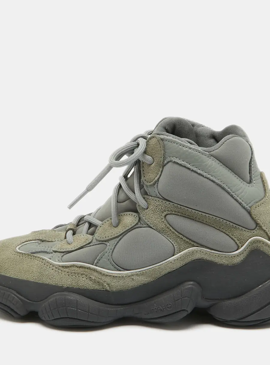 Yeezy x Adidas Yeezy 500 Size 40.5 Grey Leather, Neoprene and Suede High Top Sneakers