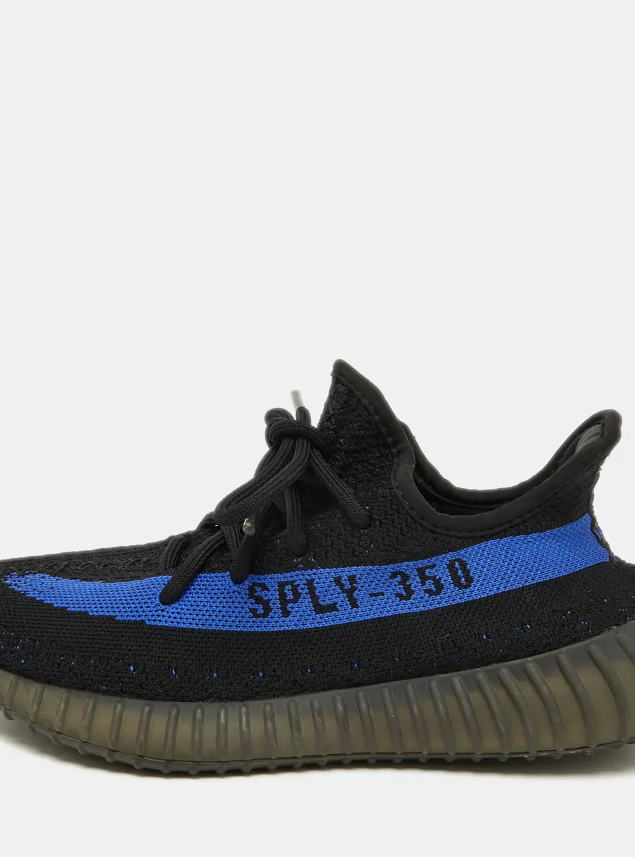 Yeezy x Adidas Black/Blue Knit Fabric Boost 350 V2 Dazzling Blue Sneakers Size 38 2/3