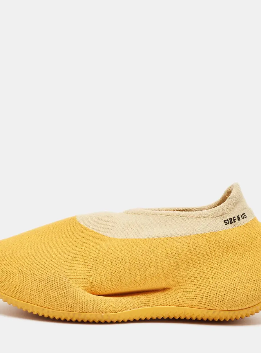 Yeezy x Adidas Yellow Knit Fabric  Low Top Sneakers Size 38.5