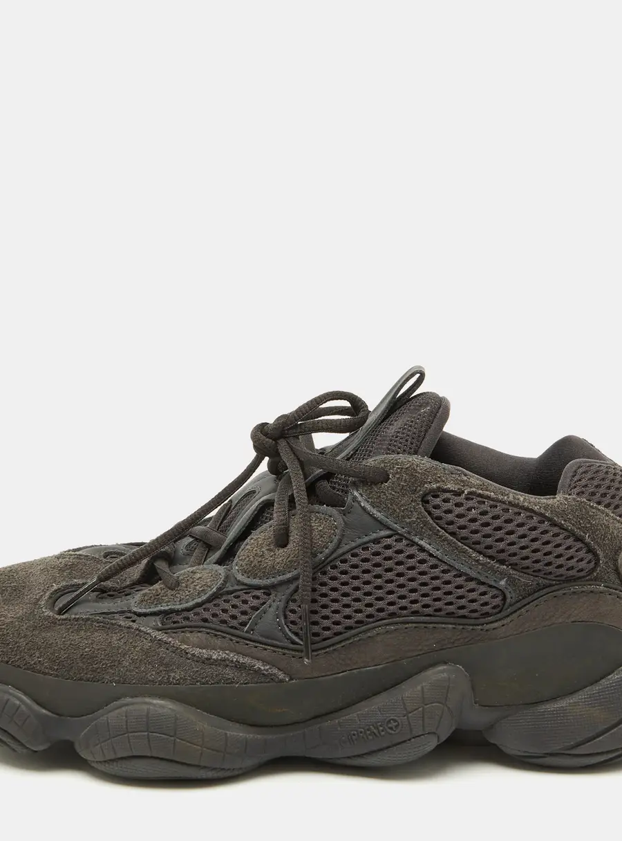 Yeezy x Adidas Black Suede and Mesh Yeezy 500 Utility Black Sneakers Size 45 1/3