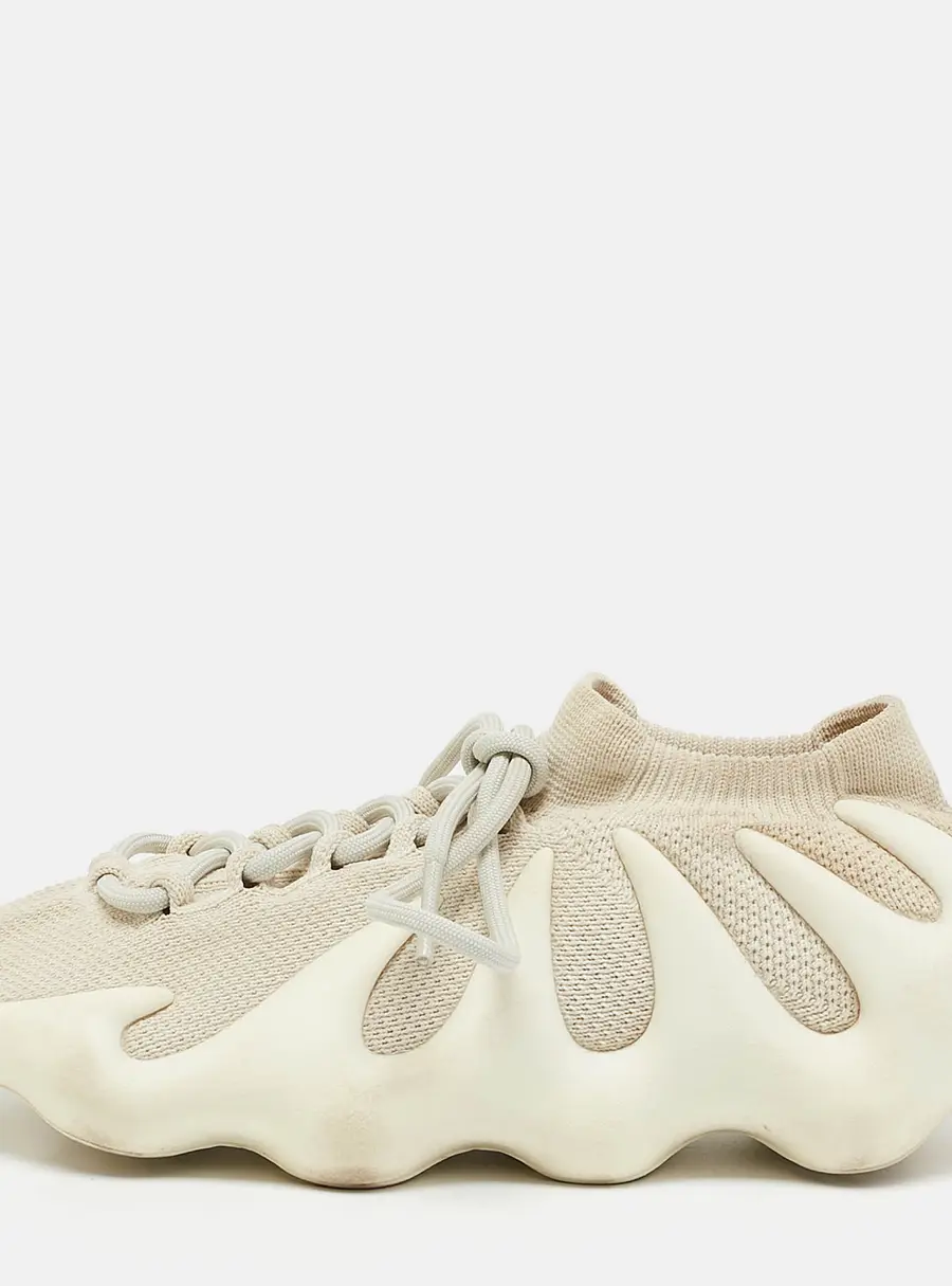 Yeezy x Adidas Off White Knit Fabric 450 Cloud White Sneakers Size 39 1/3