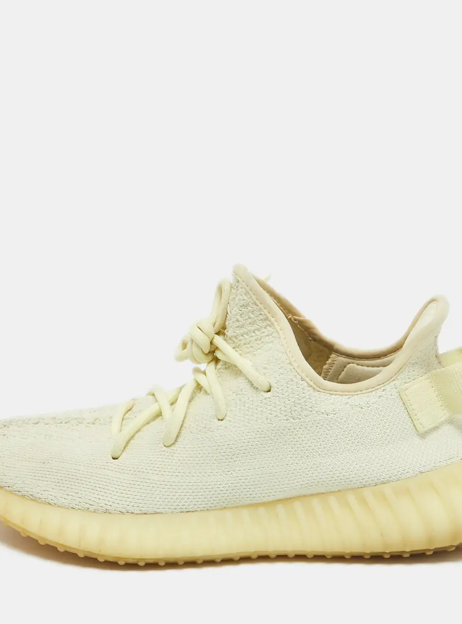 Yeezy x Adidas Green Knit Fabric Boost 350 V2 Butter Sneakers Size 40 2/3