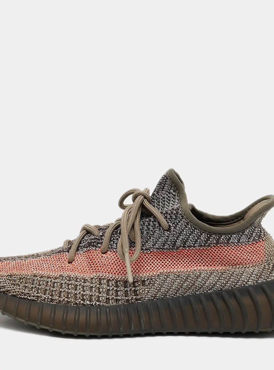 Yeezy x Adidas Multicolor  Knit Fabric Boost 350 V2 Ash Stone Sneakers Size 40