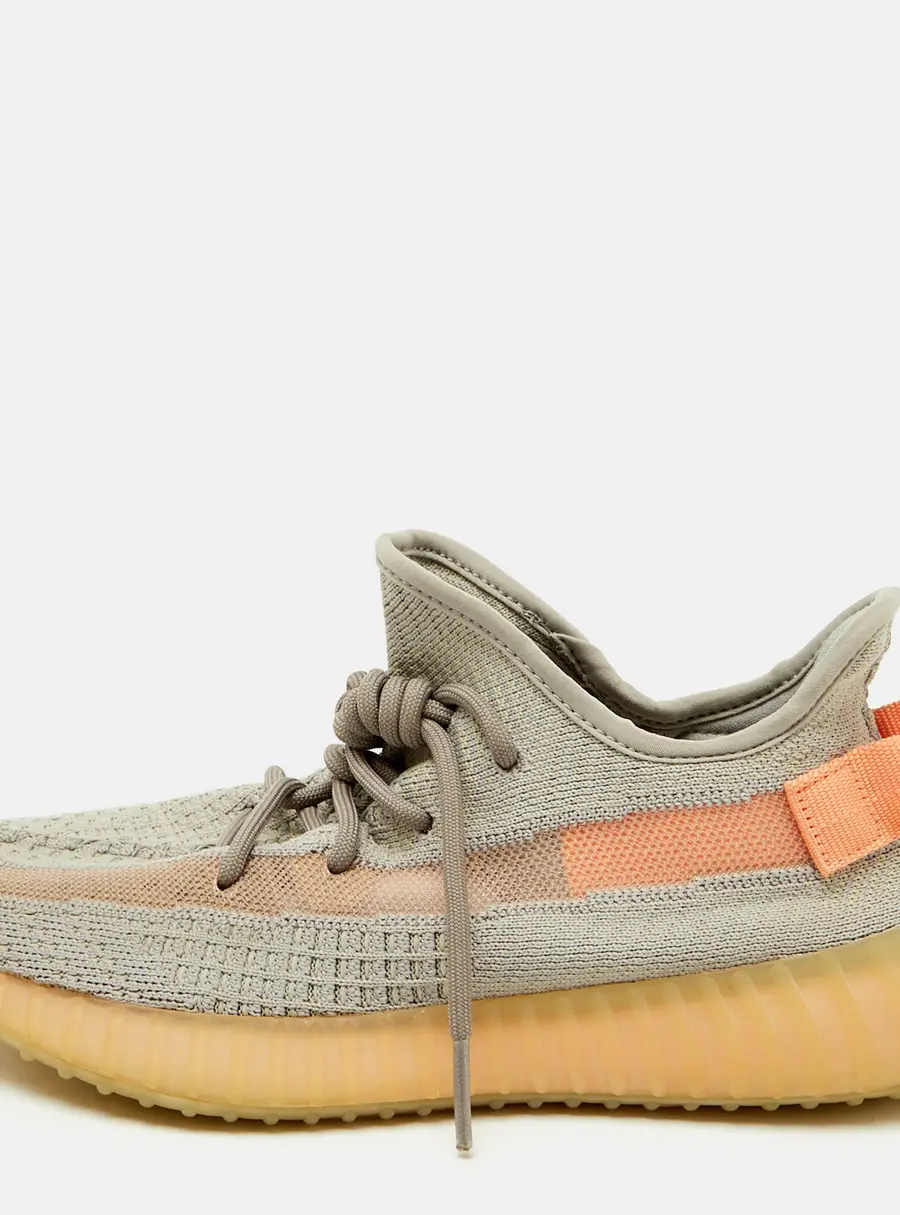 Yeezy x Adidas Grey Knit Fabric Boost 350 V2 True Form Sneakers Size 40 2/3