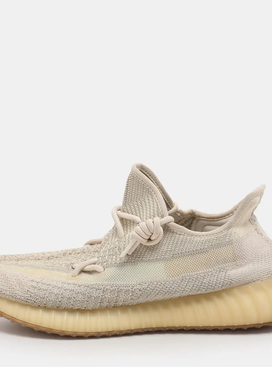 Yeezy x Adidas Pale Green Cotton Knit Boost 350 V2 Citrin Non Reflective Sneakers Size 46 2/3