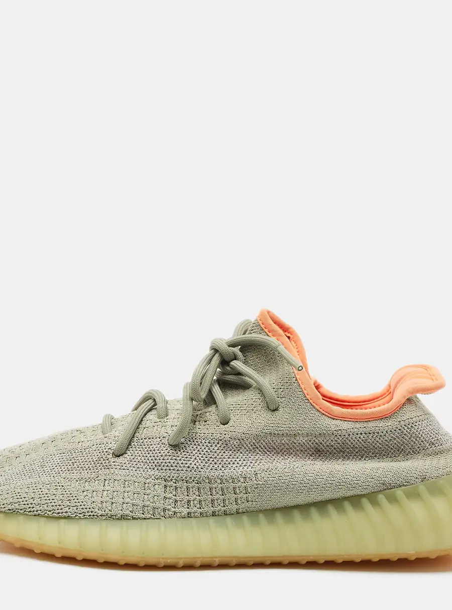Yeezy x Adidas Green/Grey Knit Fabric Boost 350 V2 Desert Sage Sneakers Size 44 2/3