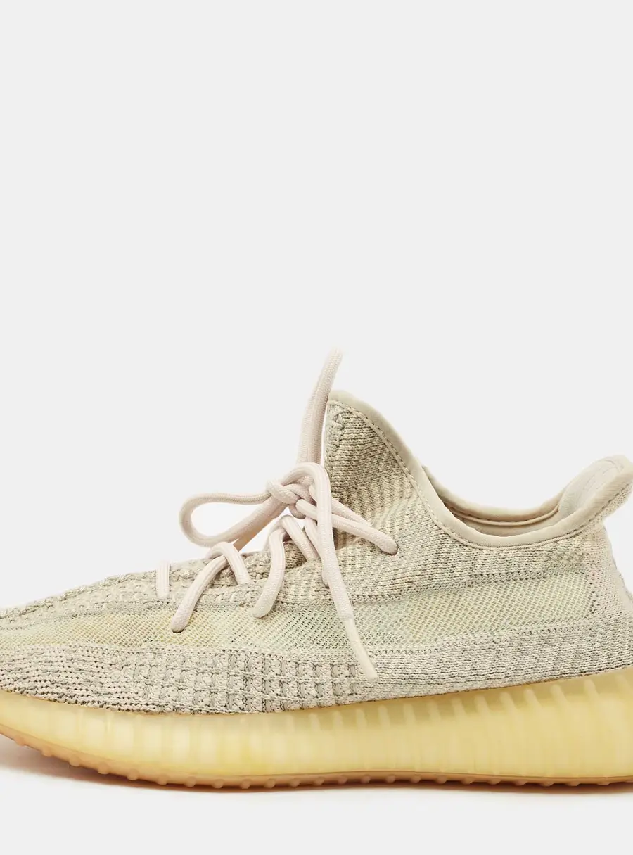 Yeezy x Adidas Pale Green Knit Fabric Boost 350 V2 Citrin (Non-Reflective) Sneakers Size 40
