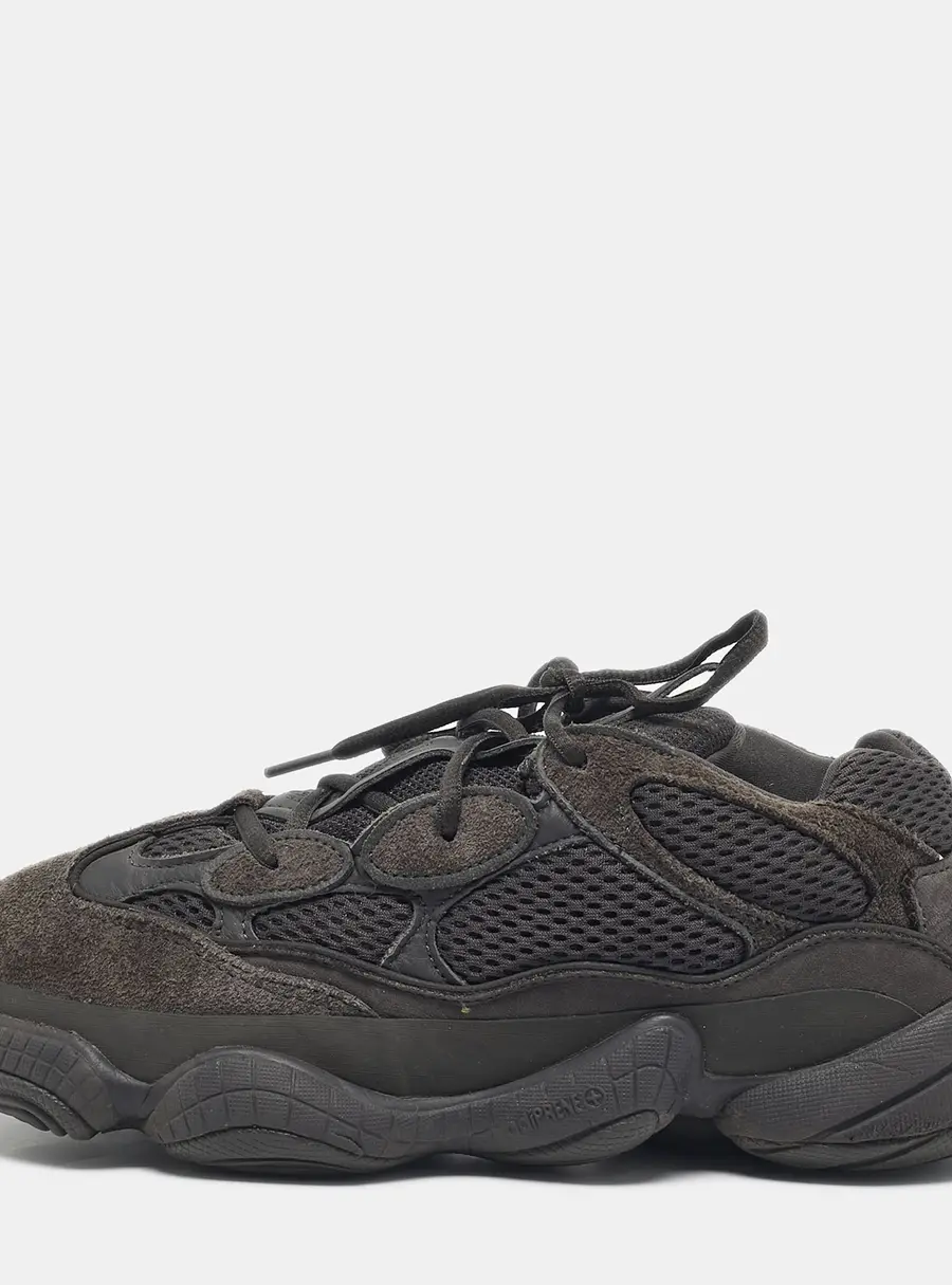 Yeezy x Adidas Black Mesh and Suede 500 Utility Black Sneakers Size 40 2/3