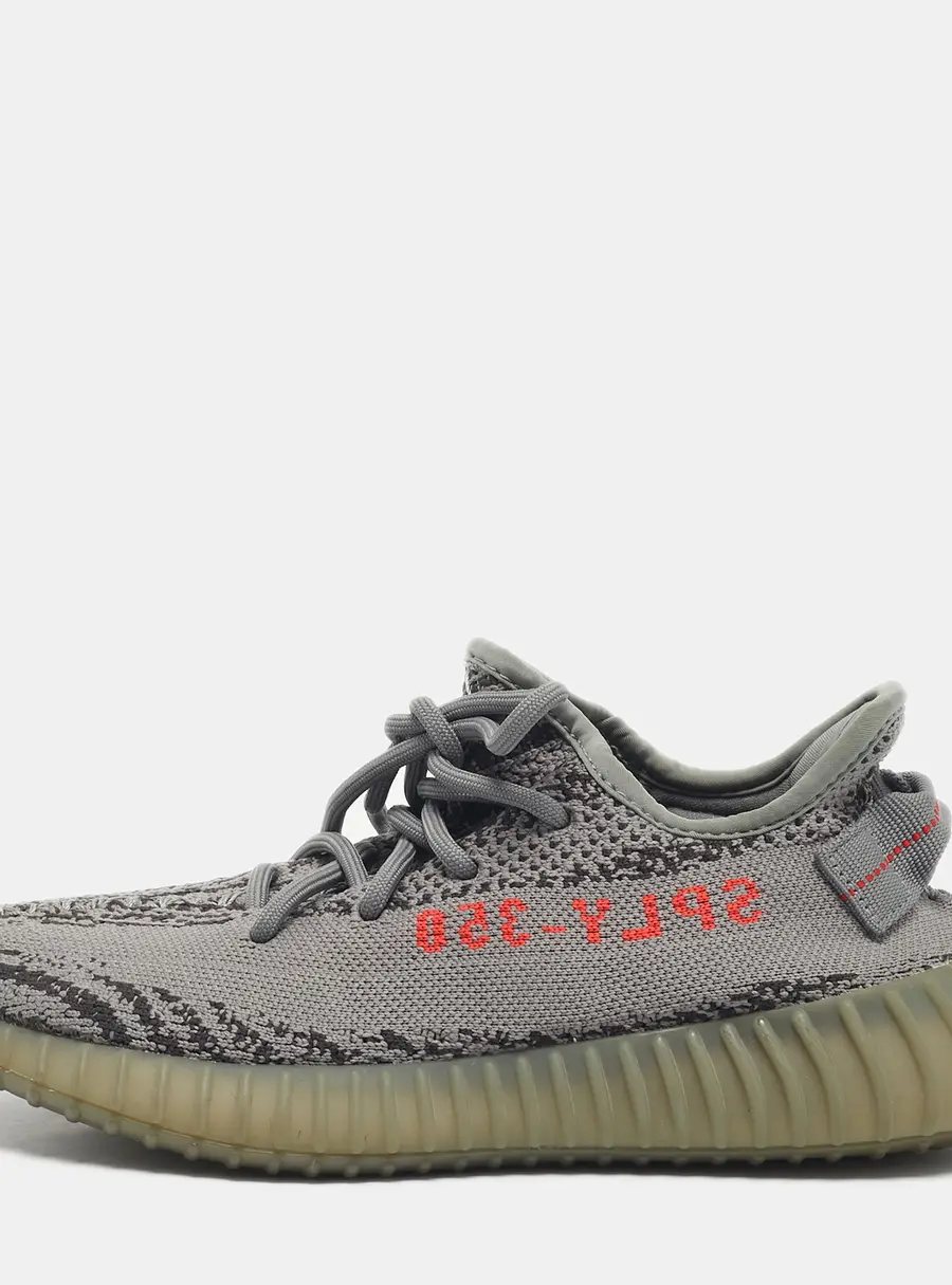 Yeezy x Adidas Grey Knit Fabric Boost 350 V2 Beluga 2.0 Sneakers Size 38