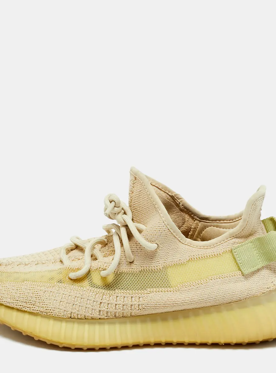 Yeezy x Adidas Beige Cotton Knit Boost 350 V2 Sneakers Size 42