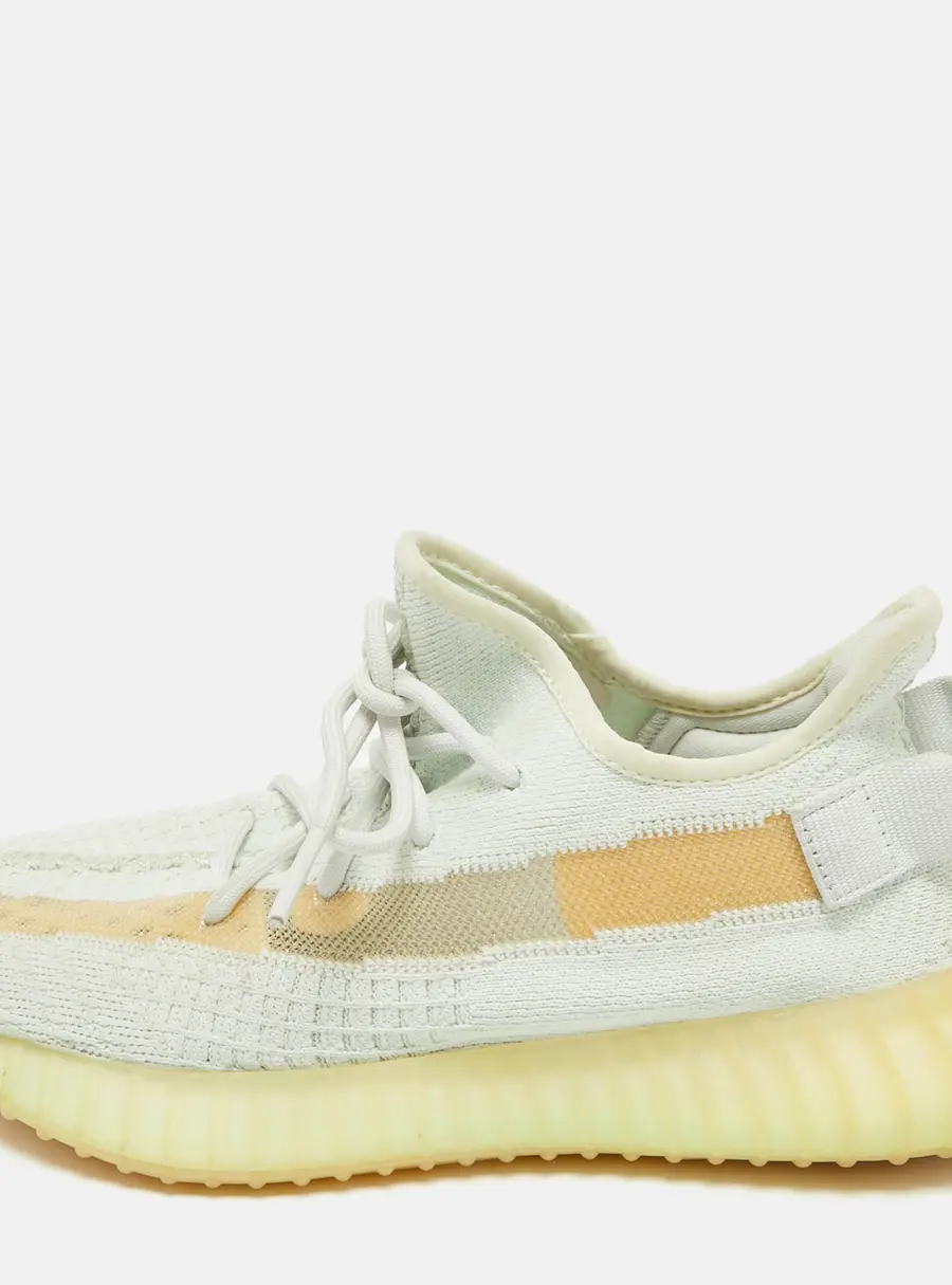Yeezy x Adidas Light Green Knit Fabric Boost 350 V2 Hyperspace Sneakers Size 42
