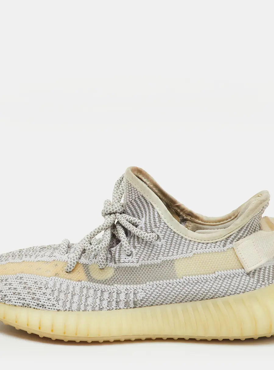 Yeezy x Adidas Grey Knit Fabric Boost 350 V2 Static Non Reflective Sneakers Size 37 1/3