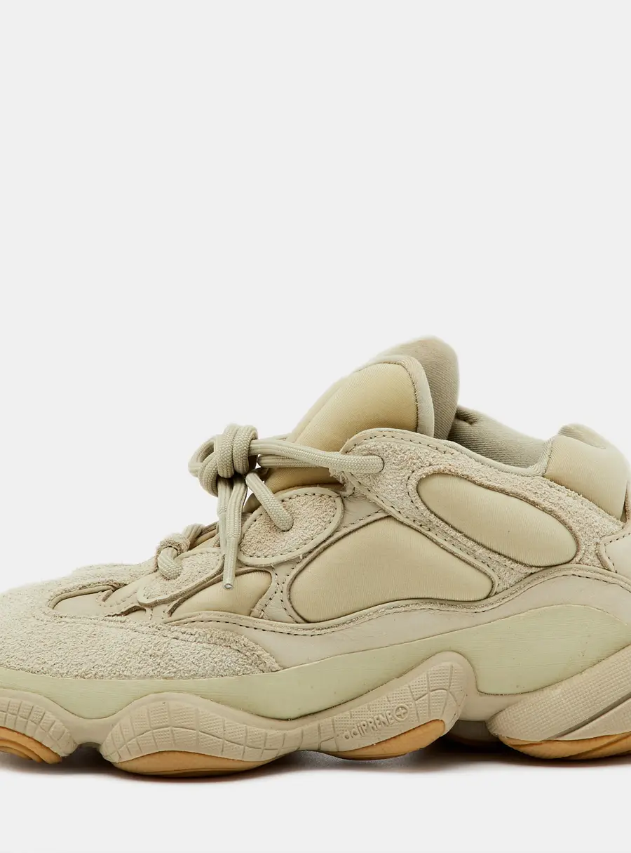 Yeezy x Adidas Cream Suede and Neoprene Yeezy&nbsp;500 Stone Sneakers Size 37 1/3