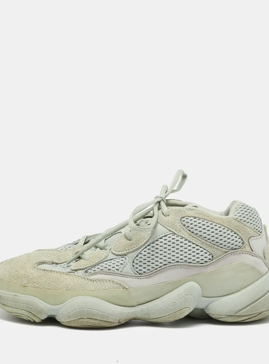 Yeezy x Adidas Yeezy 500 Size 42 Grey Leather, Mesh and Suede Low Top Sneakers