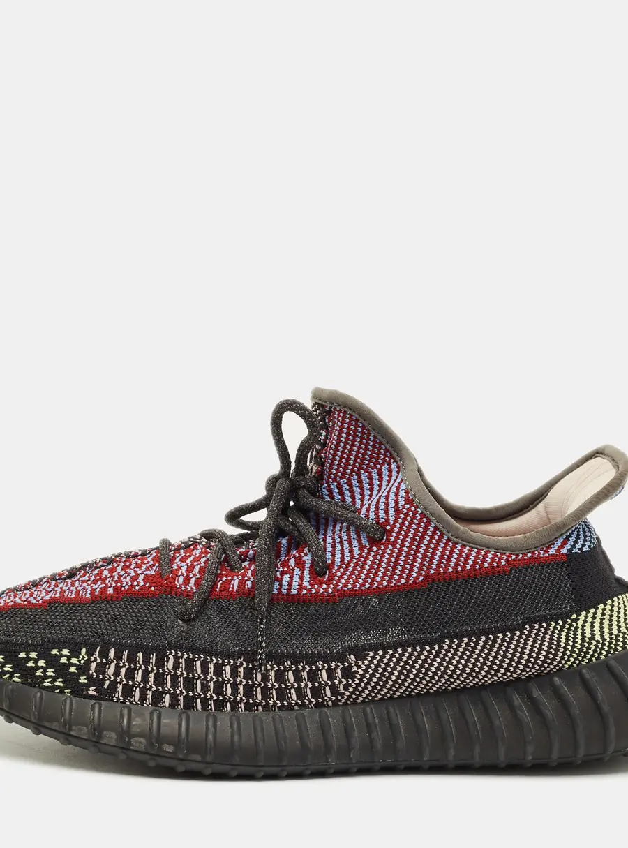 Yeezy x Adidas Boost 350 V2 Size 44.5 Multicolor Knit Fabric Low Top Sneakers