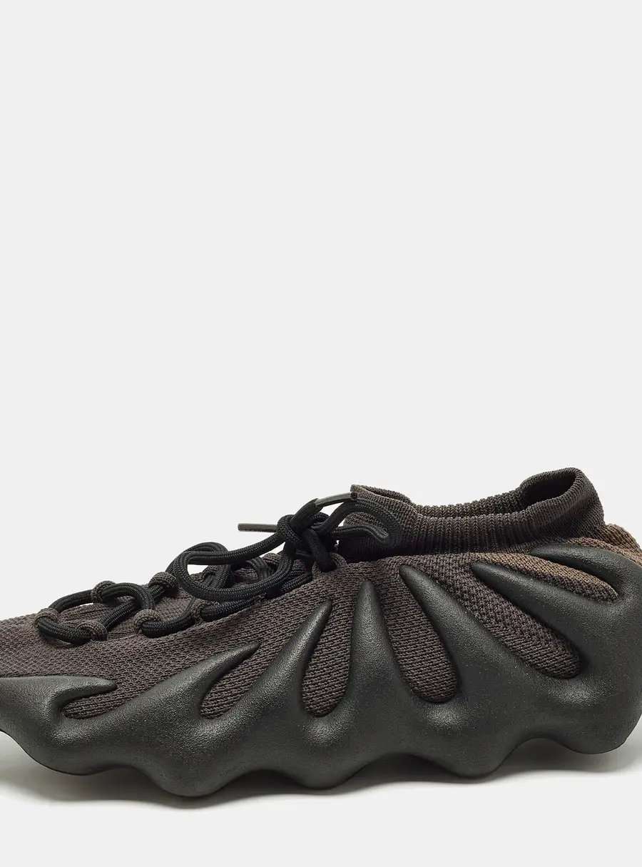 Yeezy x Adidas 450 Dark Slate Size 46 2/3 Black Knit Fabric Low Top Sneakers