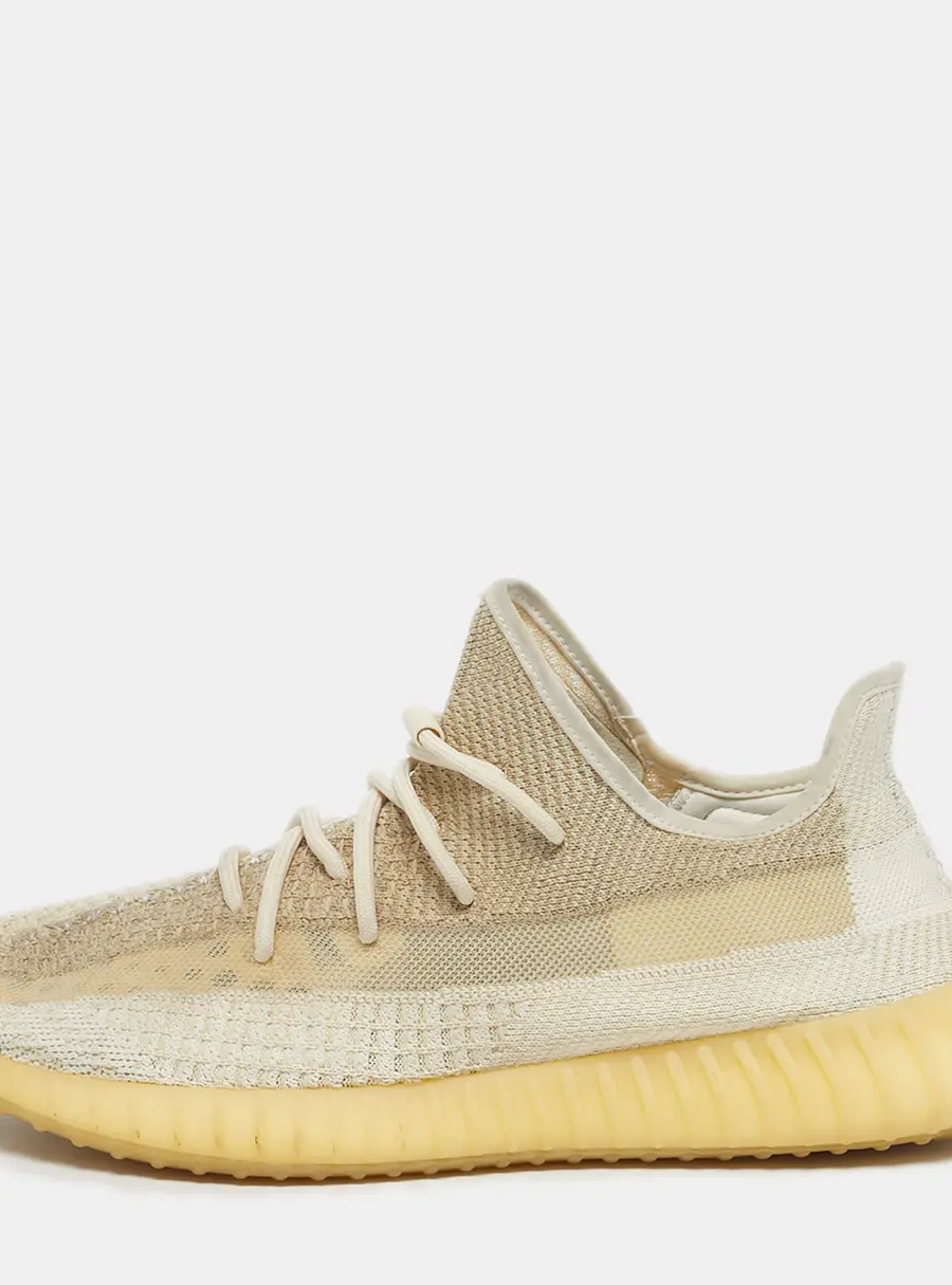 Yeezy x Adidas 350 V2 Light Size 47.5 Two Tone Knit Fabric Low Top Sneakers