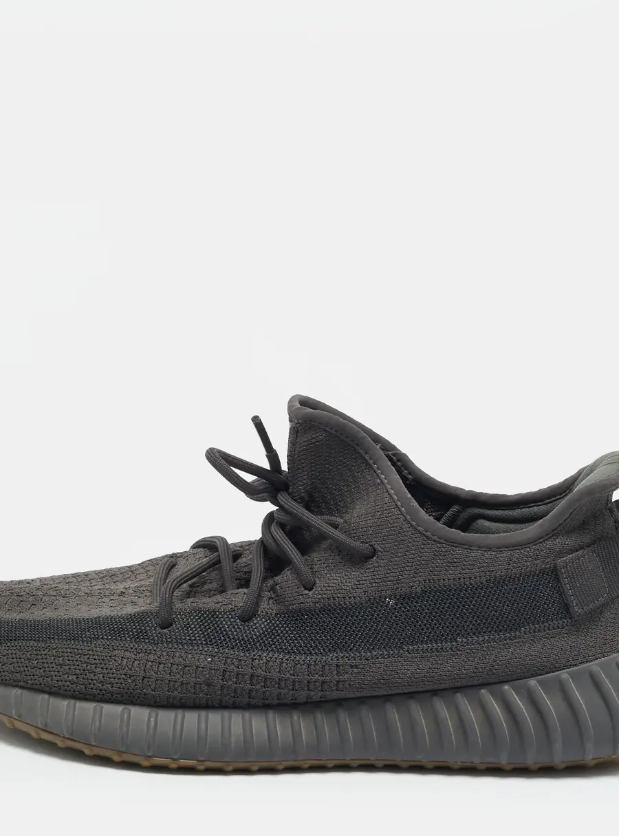 Yeezy x Adidas Boost 350 V2 Cinder Size 47.5 Grey Knit Fabric Low Top Sneakers