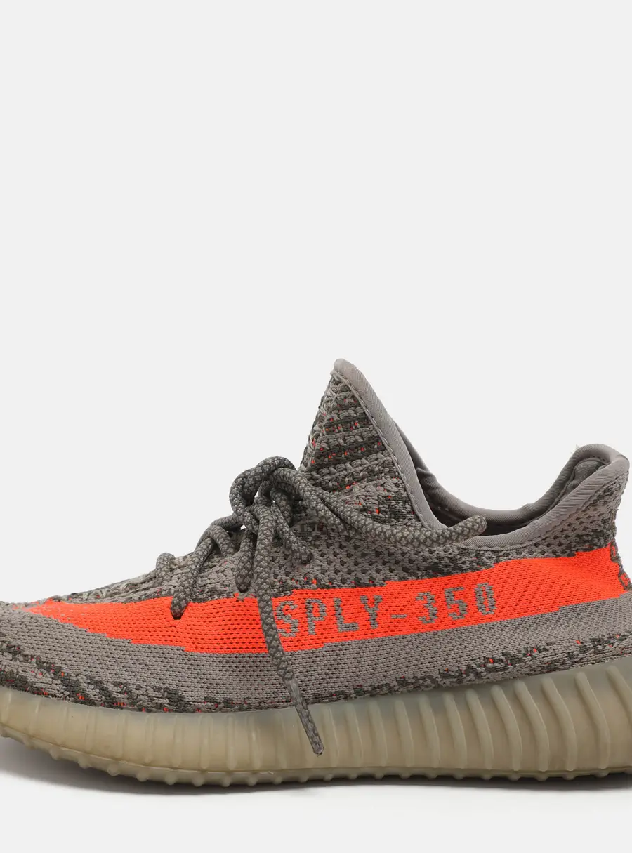 Yeezy x Adidas Boost 350 V2 Size 39 1/3 Beluga Knit Fabric Low Top Sneakers